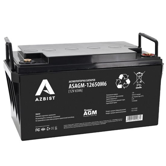 Акумуляторна батарея Azbist ASAGM-12V 65Ah 0M6 1444512 фото