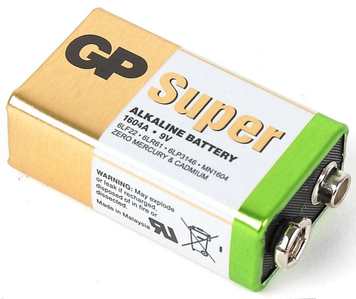 Батарейка GP Super Alkaline 9V 1604A 64666 фото