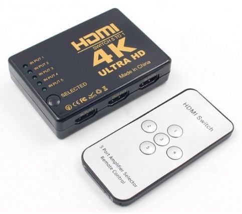 HDMI Switch 5 port HDMI (5xHDMI-1xHDMI) з пультом 66856 фото