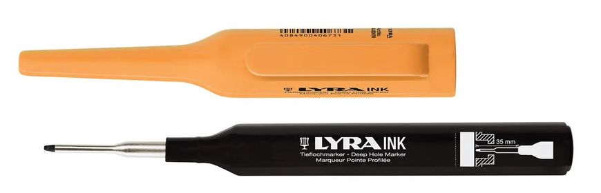 Маркер з довгим носиком Lyra-Ink Deep Hool Marker / чорний 70063 фото
