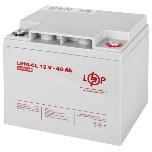 Акумулятор гелевий LogicPower LPM-GL 12V - 40 Ah 69296 фото