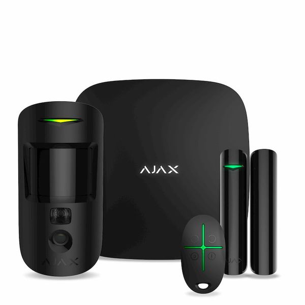 Комплект сигналізації Ajax StarterKit Cam чорний 64788 фото