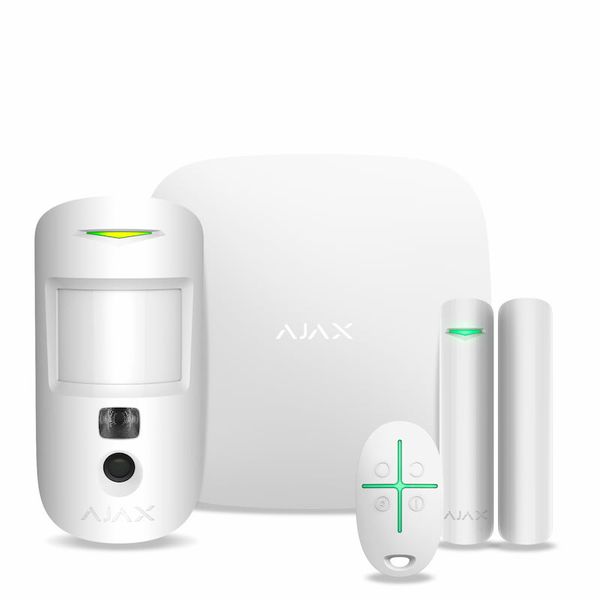 Комплект сигналізації Ajax StarterKit Cam Plus білий 65712 фото