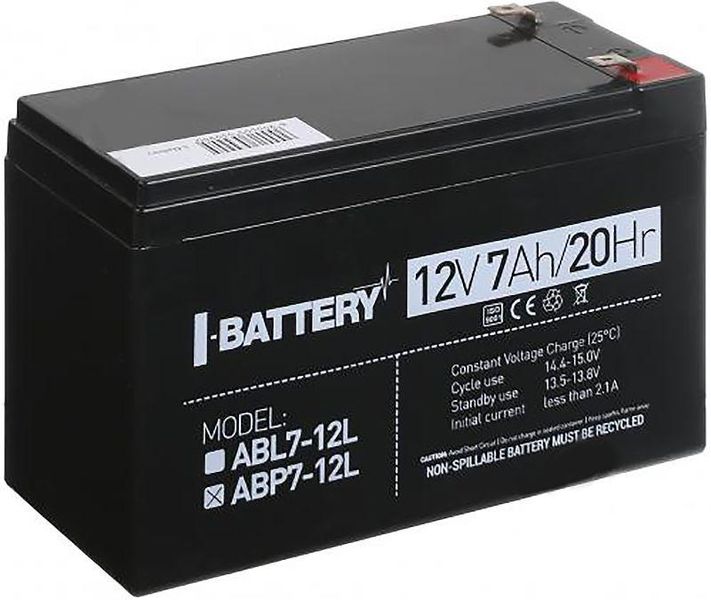 Акумуляторна батарея I-Battery ABP7-12L 12V 7 Ah 68728 фото