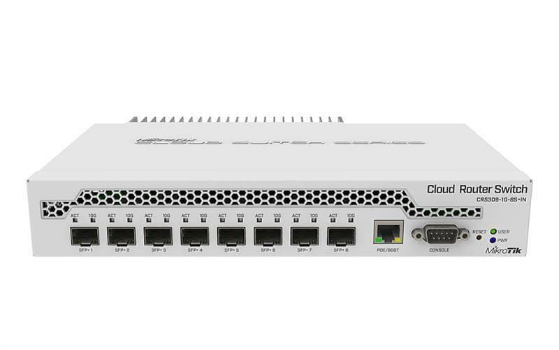 Комутатор MikroTik CRS309-1G-8S+IN (8xSFP+, 1хGE PoE In managment, RS232, L3) 71302 фото